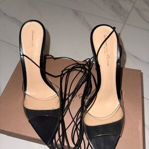 Gianvito Rossi Black Strappy Heels